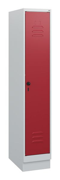 C+P Umkleidespind Classic PLUS, Sockel, 1630x300x500mm, 7035/3003, Drehriegel, 0800205-10 S10001