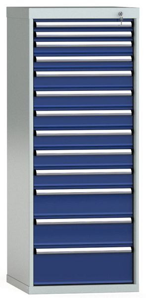 KLW Schubladenschrank 1450 x 572 x 605 mm H x B x T, Einbaumaß: 1350 mm, Einteilung: 27x27 Einheiten, VU / 200 kg, SEA1450-13UP-001