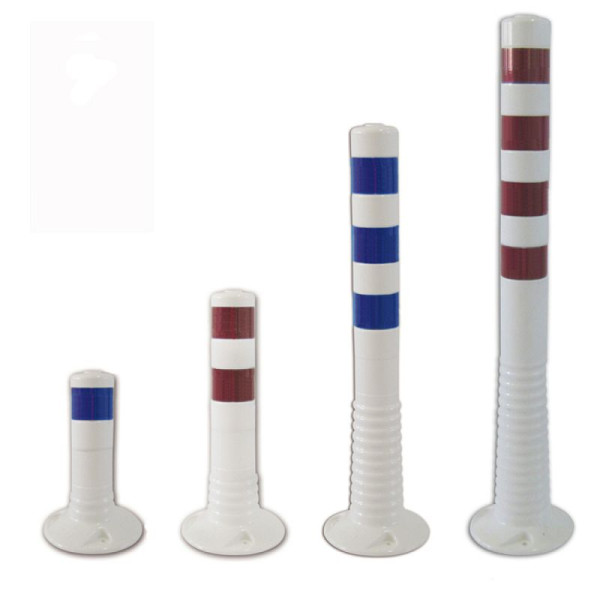 Stein HGS Absperrpfosten -Elasto Weiß-, überfahrbar, 450 mm, blau, 12860-02
