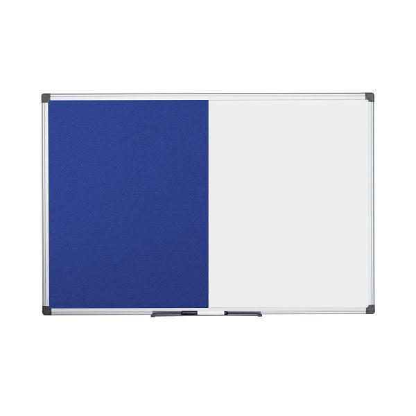 Bi-Office Maya Kombitafel Magnetisch/Blauer Filz 180x90cm, XA0722170