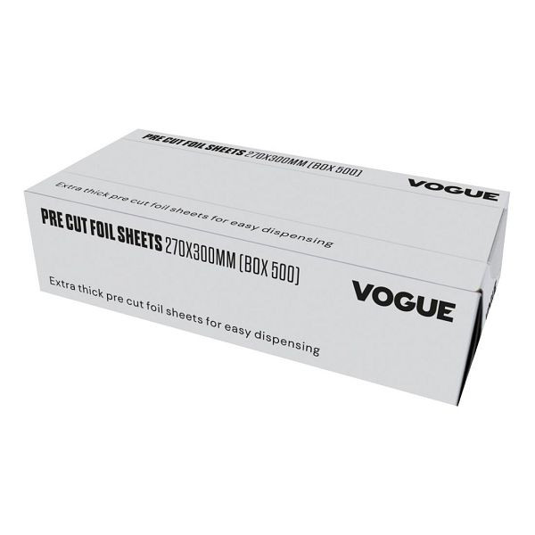 Vogue Alufolie Blätter zugeschnitten 270x300mm (500 Stück), CU259