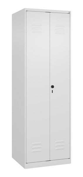 C+P Mehrzweckschrank Classic PLUS, C Wäsche-/Garderobenspind Classic PLUS, 2 Abteile, 1850x600x500mm, 9016/9016, Drehriegel, 080600-20 S10012