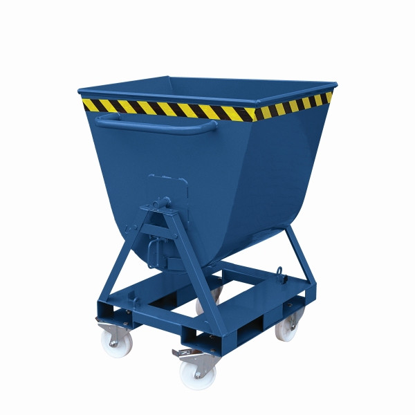 Eichinger Industrie Kippmulde 2-seitig kippbar, von 4 Seiten anfahrbar, 500 kg, 300 Liter enzianblau, 20670400000097