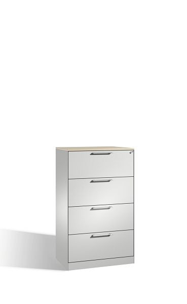 C+P Hängeregistraturschrank Asisto, H1310xB800xT435mm, Farbe: Lichtgrau, Bügelgriff, 146023-412 S10151