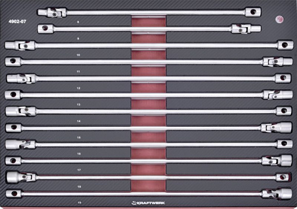 Kraftwerk 12-teilig T-Griff-Gelenkschlüssel-Satz EVA, 4902-07