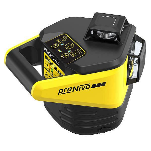 proNIVO Multi-Linienlaser PNCMG-3D, mit grünen Dioden, eine horizontale und 2 vertikale 360° Linien im 90° Winkel, 205-PNCMG-3D
