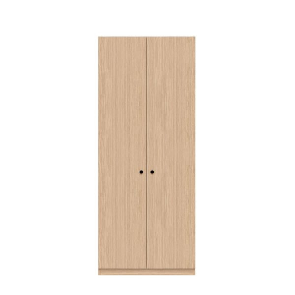 Bisley Kleiderschrank Pren, Mit Kleiderstange, 1 Hutboden und 1 Schuhfach, Ohne Schloss, H 1970 x B 800 x T 500 mm, 002 verade eiche, PNW08192SNLL002