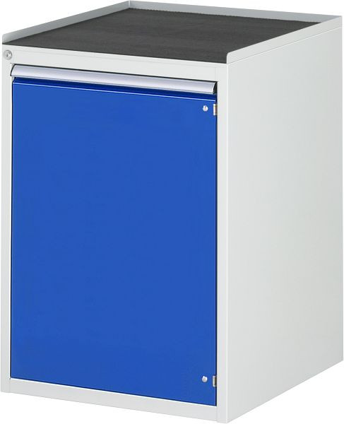 RAU Schubladenschrank Serie 7000, B580xT650xH825mm, Flügeltür H720mm, Metallauflage mit 3-seitigem Abrollrand und Anti-Rutsch-Matte, 03-L5.12AR-MT.11