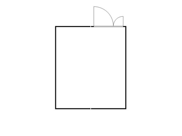 FLADAFI Materialcontainer-Kombination MC 1540, verzinkt, zerlegt, ohne Boden, Doppelflügeltür (asymmetrisch) auf der 4 m Seite, F15430204