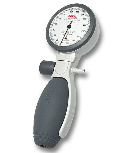 ERKA Blutdruckmessgerät mit Einschlauch-Manschette green cuff SMART rapid Set, Farbe grau, in Zipper-Beutel Switch 2.0 SMART, Größe: 1-6, 293.71193