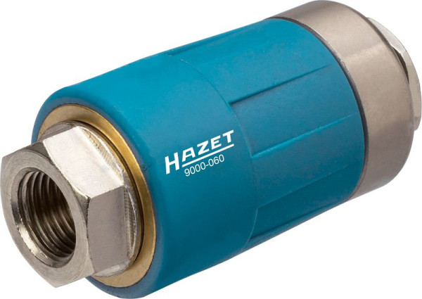 Hazet Sicherheits Kupplung, Passend für alle Luftanschluss-Nippel, Innengewinde (IG) 12,91 mm / 1 / 4 ", 9000-060
