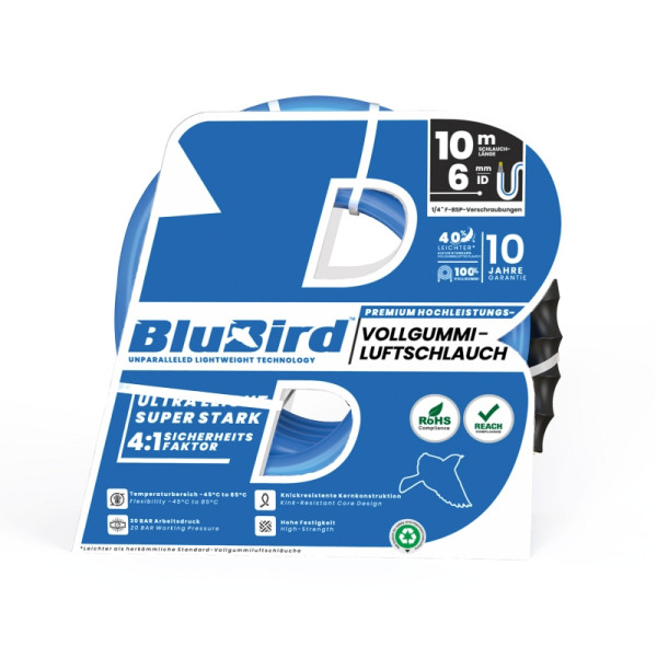 Riegler Werkstattschlauch-Set »BluBird«, Schnellverschlusskupplung, Ø12x6, 10 m, 149590