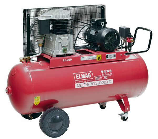 ELMAG Kompressor MEISTER, 700/10/200 D, 10034, 9004853100345