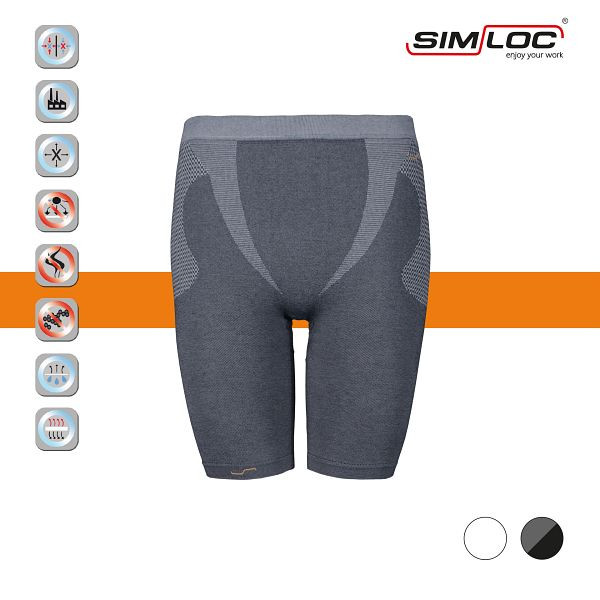 SIMLOC Long Shorts, anthrazit, Größe: XL, 37% Polyester THERMOCOOL, VE: 2 Stück, 3-01-06-XL-03