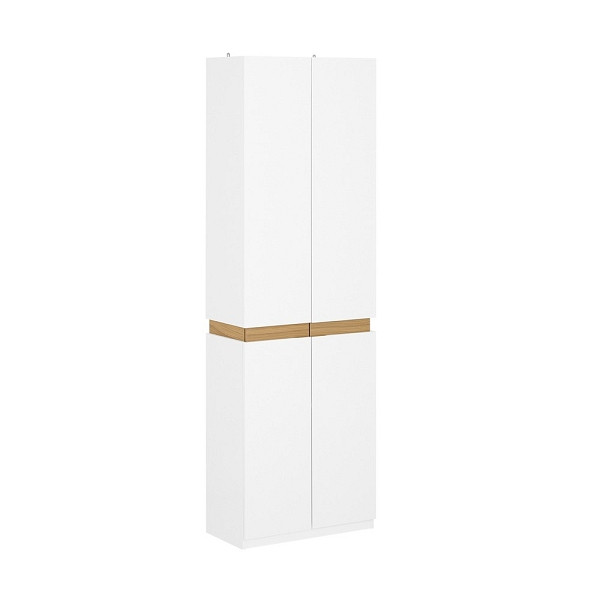 SoBuy Hochschrank mit 2 Türen Weiß 61x30x192 cm, Klassisch, KSB01-W