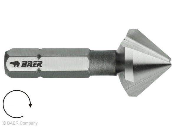 BAER HSSG 90° Bit-Kegelsenker 12,4 mm (M 6) - für Akkuschrauber, 744124