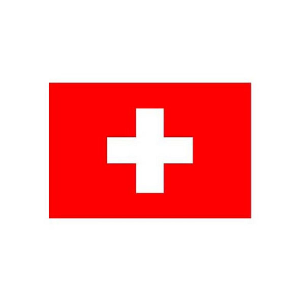 Stein HGS Länderflagge Schweiz, 100 x 150 cm (Querformat), mit Seil und Schlaufe, FlagTop 110 g/m², für Fahnenmasten 6 m, ohne Hohlsaum, 27564