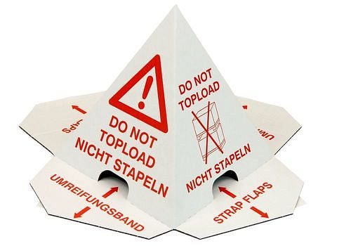 DENIOS Palettenhütchen, 205 x 205 x 235 mm, VE: 25 Stück, 299716