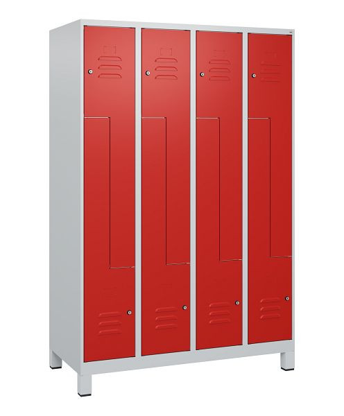 C+P Z-Spind Classic PLUS, Füße, 8 Abteile, 1800x1200x500mm, 7035/3020, Zylinderschlösser, 0800137-408 S10017