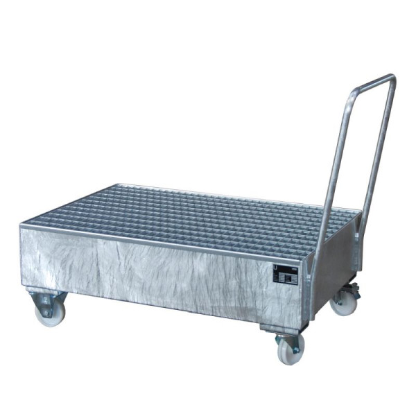 STEIN HGS Fahrbare Auffangwanne Serie 2000, für 200l-Fässer, 215 Liter, ohne Farbe, feuerverzinkt, feuerverzinkt, 2 x 200 Liter Fass, 79206.0012