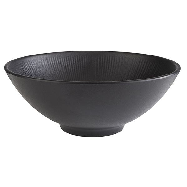 APS Schale -NERO-, Ø 24 cm, Höhe: 9 cm, Melamin, schwarz, 1,7 Liter, 85061
