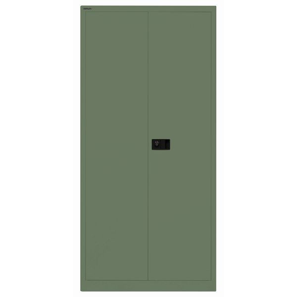 Bisley Flügeltürenschrank UNIVERSAL, 4 Fachböden für 5 Ordnerhöhen, Breite 914 mm, Tiefe 400, 623 olivgrün, Belastbarkeit: 80kg je Fachboden, E782A04G623