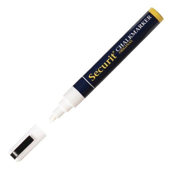 Securit Kreidestift 6mm weiß, einfach zu reinigen, P520, 8717624246005