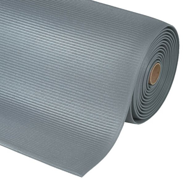 Notrax Crossrib Sof-Tred Arbeitsplatzmatten Ergonomie Anti- Ermüdung 406, Grau, 60cm x 18.3m, 406R0024GY