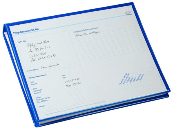 BOI Registermappe mit Ringbuchheftung für ambulanten Bereich, blau, click, 9218-00304-B