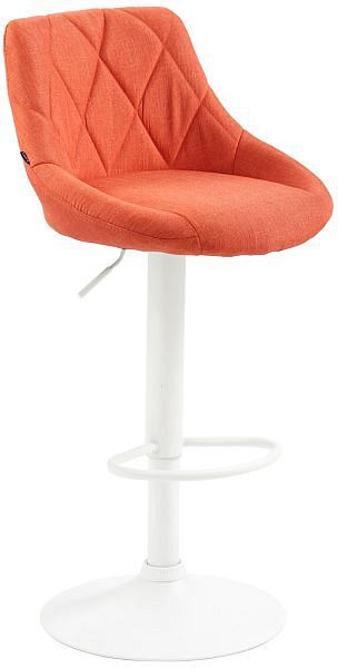CLP Barhocker Lazio Stoff weiß, orange, 321788, 4251756486907