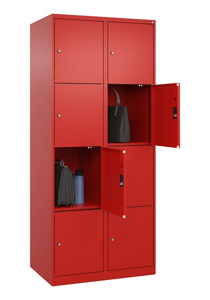 C+P Schließfachschrank Evolo PLUS, 8 Fächer, 1850x800x500mm, 3020/3020, 049000-224 S10025