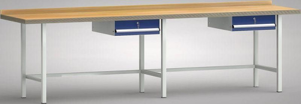 KLW Profi-Werkbank 3000 x 700 x 905 mm L x T x H (ERGO-Version), WP302E-3000M45-E7002