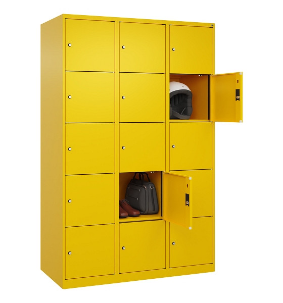 C+P Schließfachschrank Evolo PLUS, 15 Fächer, 1850x1200x500mm, 1023/1023, 049000-325 S10022