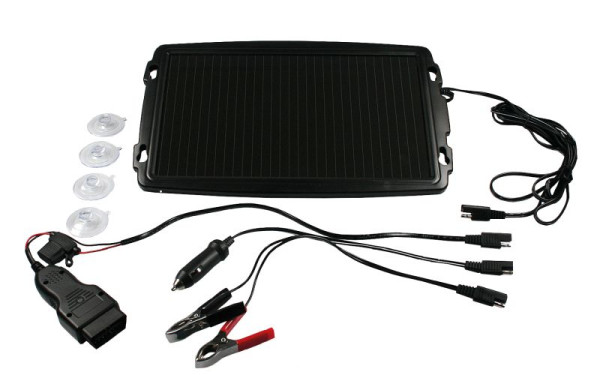 Busching Solar-Batterieschutz "Trickle" 12V/4W, mit OBD II/Zigaretten/Batterieklemmen, 100660