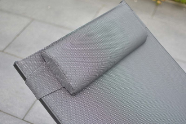 Merxx Kopfkissen für Liegen, mit Band zum Befestigen, grau, Textil, 26899-309