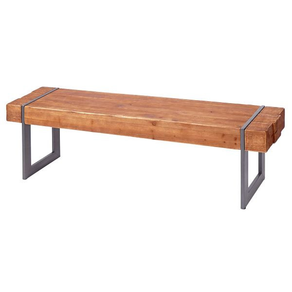 Mendler Sitzbank HWC-A15, Esszimmerbank Bank, Tanne Holz rustikal massiv, braun 160cm, 75682