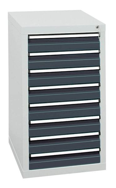 stumpf Schubladenschrank Serie STS 410, RAL 7035/7016, 8 Schubladen (8x100 mm), 7101171