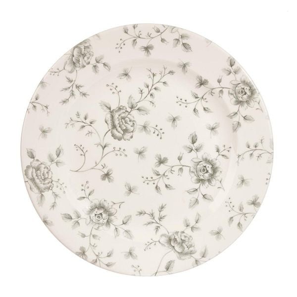 Churchill Vintage Prints Rose Chintz Profilplatten, Grau, 305 mm (6 Stück), DA664