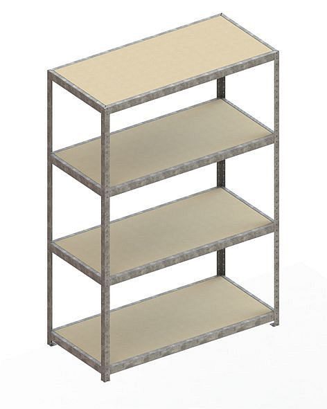 Meta SPEED - RACK Regal 2470x1700x800 mm mit Spanplatte, verzinkt, Bodenanzahl: 4, 20087590