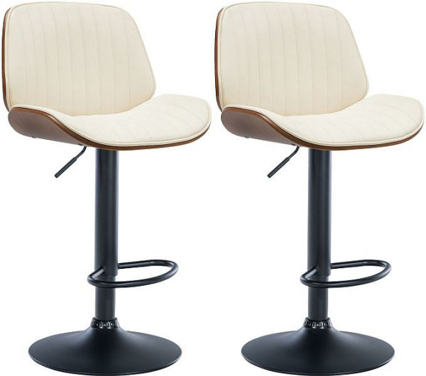 CLP Barhocker Nova Kunstleder, walnuss/creme, VE: 2 Stück, 324894