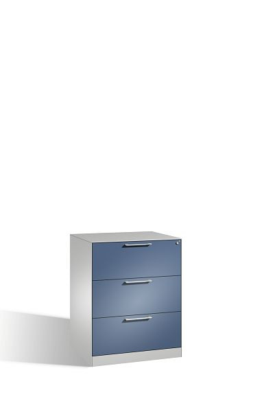 C+P Hängeregistraturschrank Asisto, H1010xB800xT600mm, Farbe: Lichtgrau / Fernblau, Bügelgriff, 146243-312 S10177