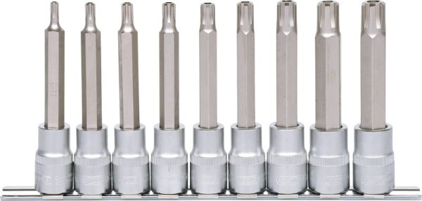 KS Tools 1/2" RIBE-Bit-Stecknuss-Satz, lang, 9-teilig, 911.1630