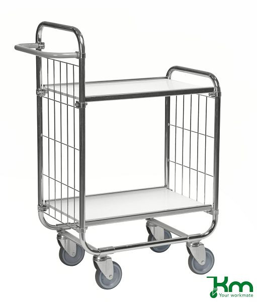 Kongamek Kommissionierwagen Serie 8000, 4 Lenkrollen, 2 davon mit Bremsen, 945 x 470 x 1120 mm, KM8000-2MB