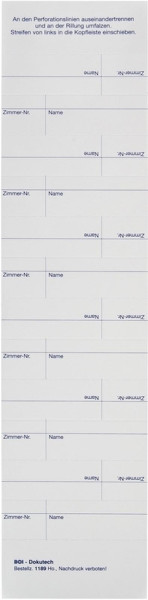 BOI Namensstreifen weiss, 2-seitig bedruckt, VE: 100 x 1 Satz = 6 Stück, HO 1189-WEISS