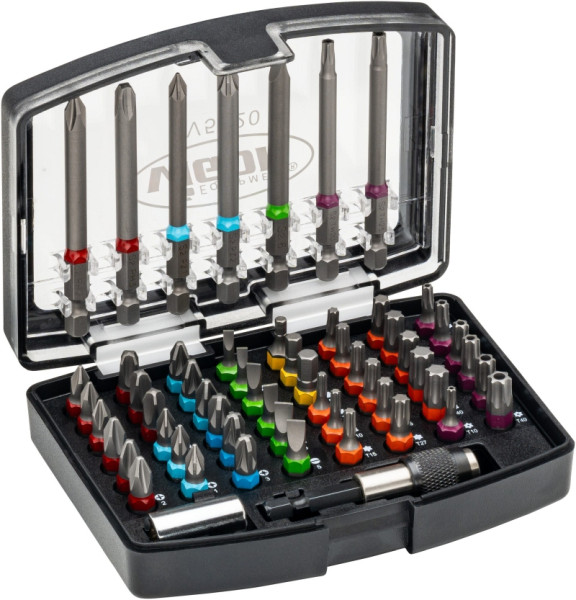 VIGOR Bit Box, Sechskant massiv 6,3 (1/4 Zoll), Tamper Resistant TORX Profil, Anzahl Werkzeuge: 57, V5020