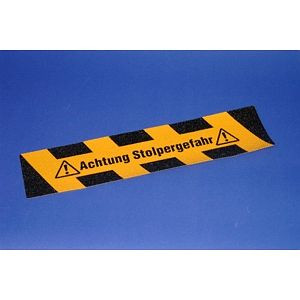 Moedel Trittschutz "Achtung Stolpergefahr", Alu, selbstklebend, Antirutsch, 150x610 mm, 55820