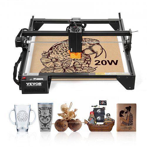 VEVOR Lasergravierer 20W, 35x40 cm Arbeitsbereich, 10000 mm/min, Augenschutz, für Holz, bestimmte Metalle, KZXSEJGJGDKJEIU7YV2