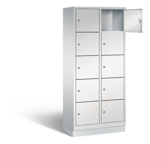 C+P Schließfachschrank Evolo, H1800xB810xT500mm, Farbe: Lichtgrau, 48020-225 S10001