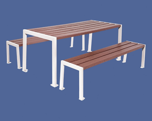 Procity Sitzgruppe Silaos®, Stahl Und Recycling-Kunstsoff, (Tisch), RAL 9010, 209652.9010