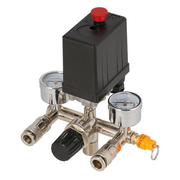 Airpress Druckregler mit Druckschalter für Kompressor 10 bar, 1/2" Kesselanschluss, 36826-R